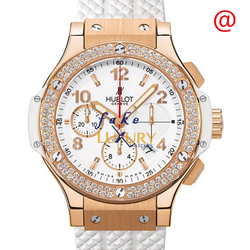 Hublot Big Bang 341.PE.230.RW.114 Replica Watch, White Dial, Rose Gold & Diamond Case, Automatic - Luxury Replica Watch
