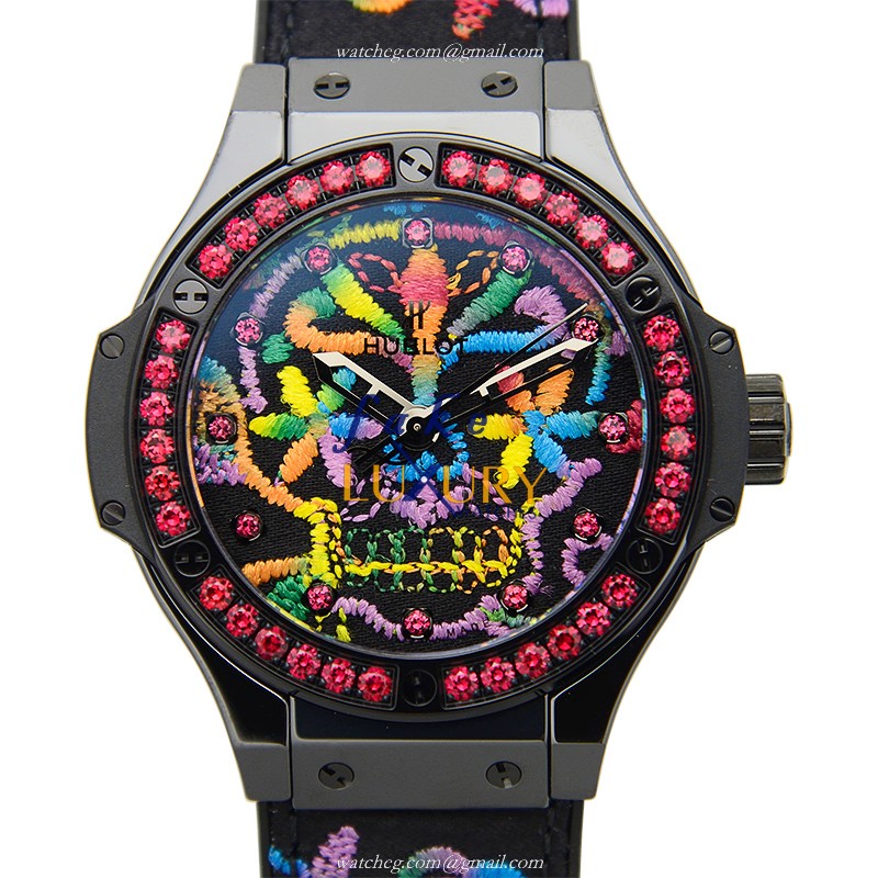 Hublot 343.CS.6599.NR.1213 Automatic Big Bang Ceramic Replica Watch - Black Dial, Steel Case - Luxury Replica Watch