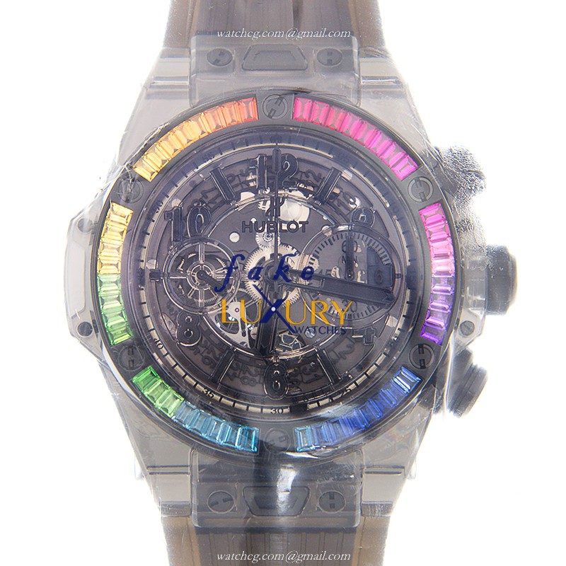 Hublot 411.JB.4901.RT.4099 Sapphire Crystal Automatic Movement Replica Watch - 45mm Case - Black - Luxury Replica Watch
