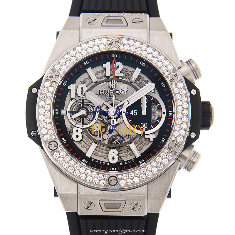 Hublot Big Bang 411.NX.1170.RX.1104 Replica Watch, Silver Dial, Black Rubber Strap, Automatic - Luxury Replica Watch