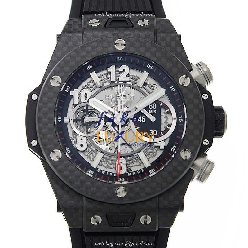 411.QX.1170.RX - Hublot Big Bang Replica Watch Automatic Carbon Fiber Black Dial - Luxury Replica Watch
