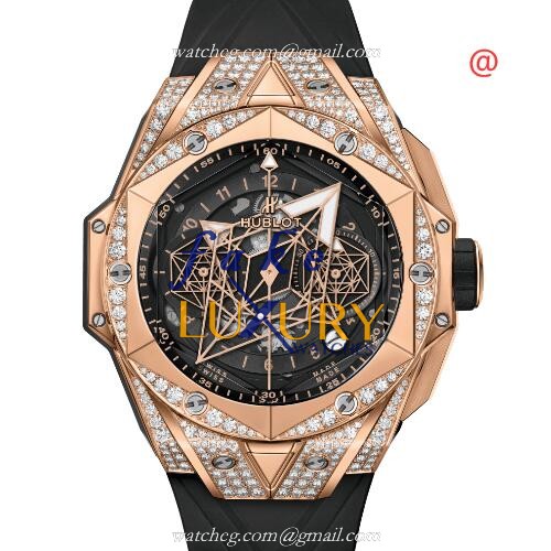 Hublot 418.OX.1108.RX.1604.MXM20 Automatic 18kt Rose Gold & Diamonds Replica Watch - Luxury Replica Watch