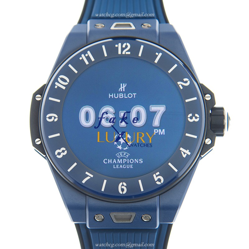 Hublot 440.EX.1100.RX.UCL20 Big Bang Intelligent Ceramic Blue Dial Rubber Strap Replica Watch - Luxury Replica Watch