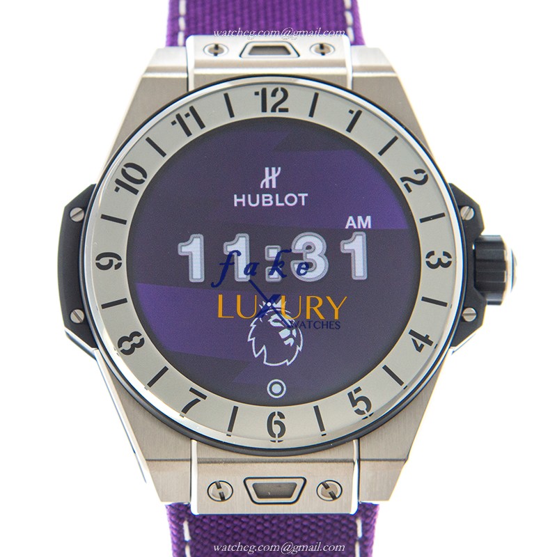 Hublot 440.NX.1100.NR.PLW21 INTELLIGENT Titanium | Purple Dial | Canvas Strap Replica Watch - Luxury Replica Watch
