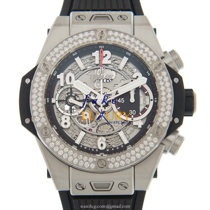 Hublot BIG BANG 441.NX.1170.RX.1104 Replica Watch, Titanium Diamond Case, Transparent Skull - Luxury Replica Watch