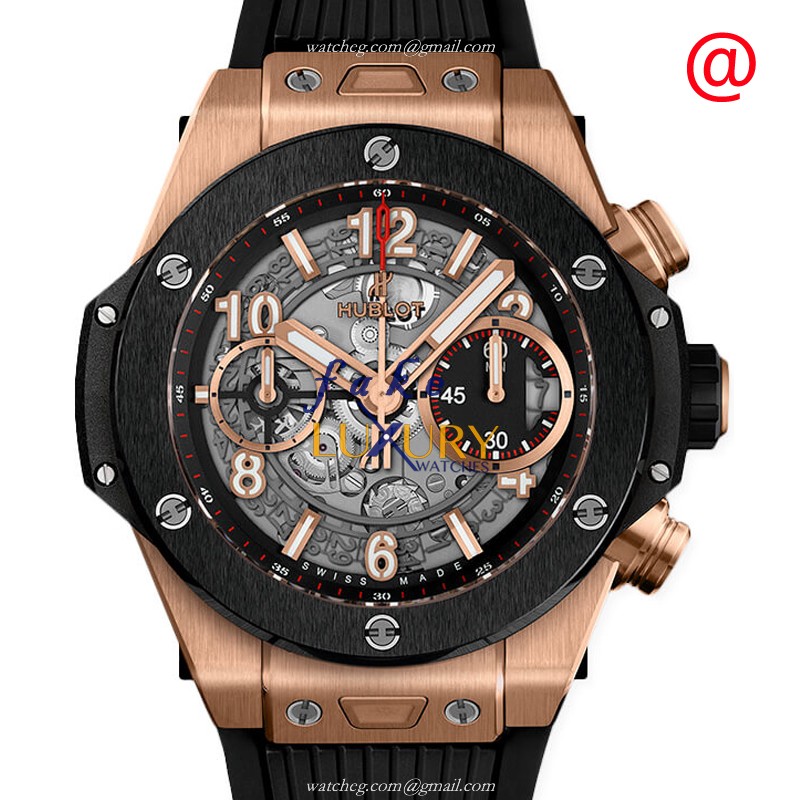 Hublot 441.OM.1181.RX BIG BANG Automatic 18kt Rose Gold Replica Watch - Case: 42mm, Band: Black - Luxury Replica Watch