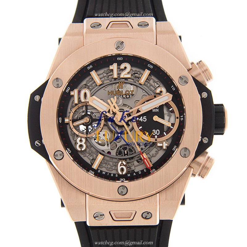 -441.OX.1180.RX Hublot BIG BANG Automatic 18kt Rose Gold Replica Watch - Silver Dial - Luxury Replica Watch