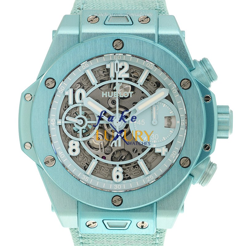 Hublot 441.UB.5120.NR Big Bang Auto Composite Replica Watch - Swiss Movement, Blue Canvas Strap - Luxury Replica Watch