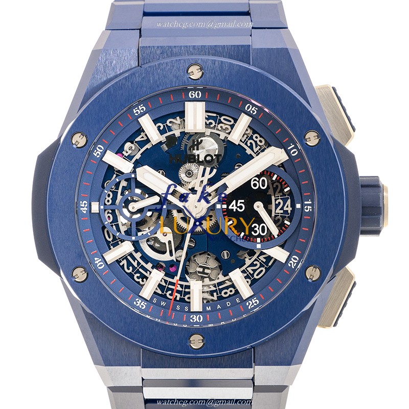 Hublot 451.EX.5123.EX BIG BANG Auto Ceramic Replica Watch - Blue Dial & Ceramic Strap - Luxury Replica Watch