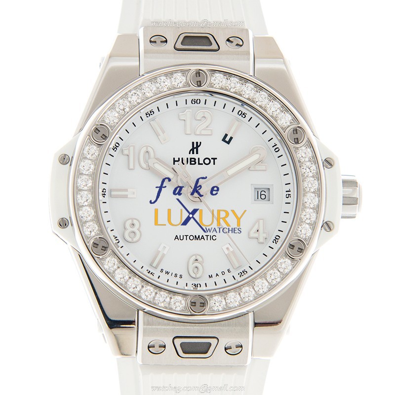 Hublot Big Bang 485.SE.2010.RW.1204 | Automatic | Stainless Steel & Diamonds | Rubber Strap - Luxury Replica Watch
