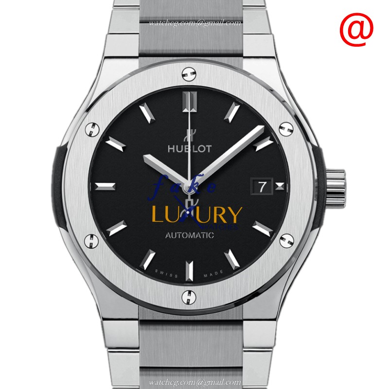 Hublot Classic Fusion 510.NX.1170.NX Titanium Automatic Black Dial Replica Watch - Luxury Replica Watch