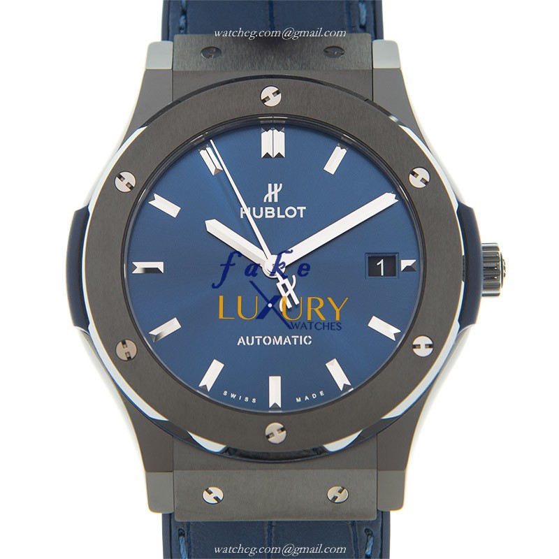 Hublot 511.CM.7170.LR CLASSIC FUSION Auto Ceramic Replica Watch, Auto, Blue Dial, Ceramic Case - Luxury Replica Watch
