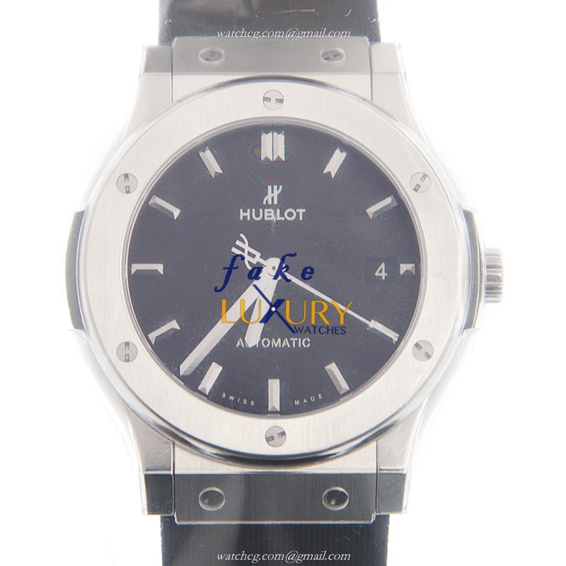 Hublot 511.NX.1171.RX CLASSIC FUSION Titanium Automatic Replica Watch - Black Dial, Rubber Strap - Luxury Replica Watch