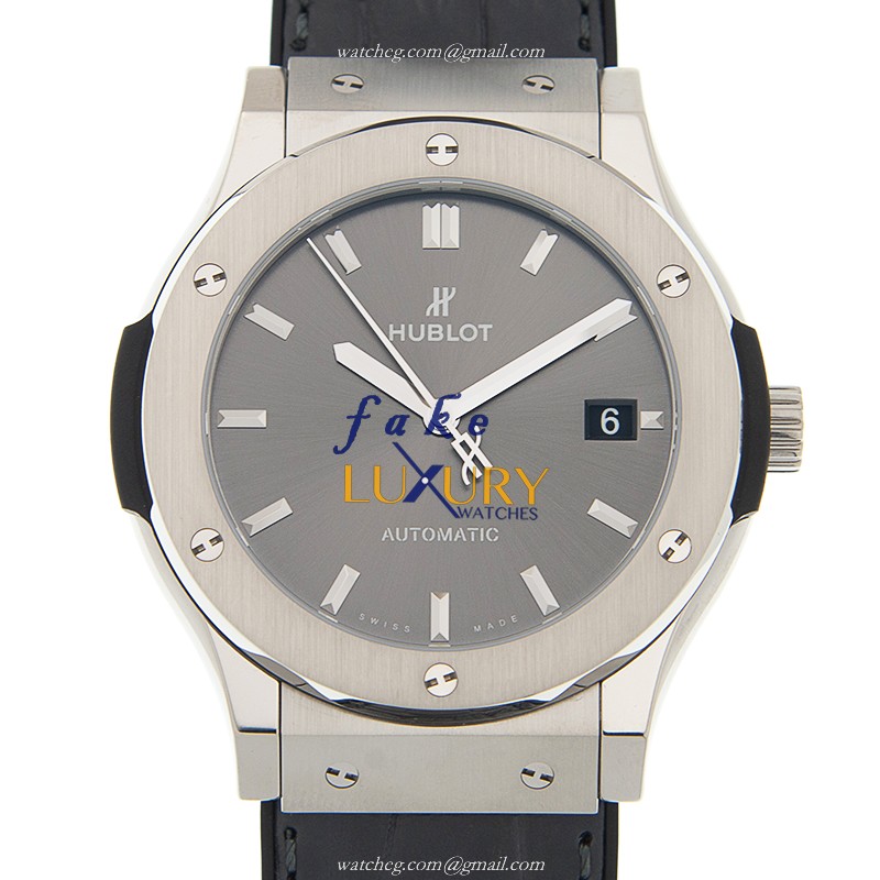 Hublot 511.NX.7071.LR Classic Fusion Auto Titanium Replica Watch, Swiss Movement, Dark Grey Dial - Luxury Replica Watch