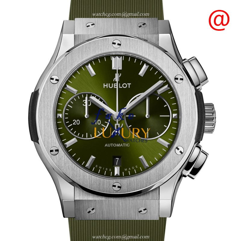 - HUB521NX8970RX - Hublot Classic Fusion Automatic Titanium Replica Watch - Green Dial - Luxury Replica Watch