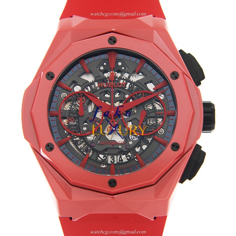 525.CF.0130.RX.ORL19 - Hublot Classic Fusion Replica Watch - Black Dial Red Rubber Strap - Luxury Replica Watch