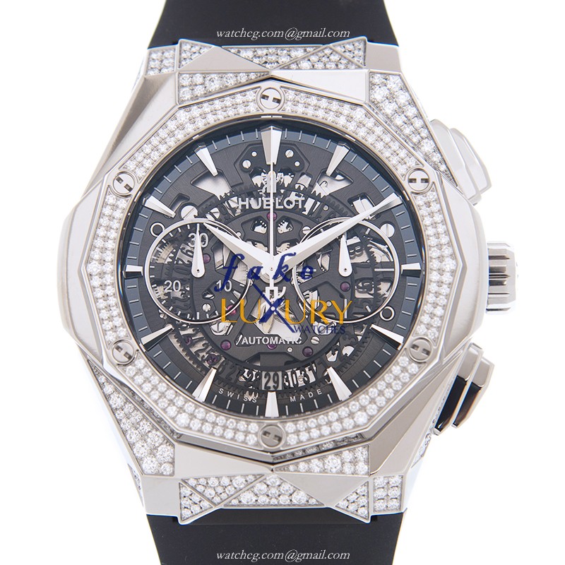 Hublot 525.NX.0170.RX.1804.ORL18 Classic Fusion Titanium & Diamond Automatic Replica Watch - Black - Luxury Replica Watch