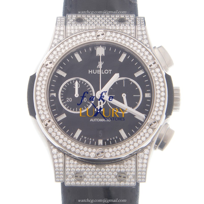 Hublot Classic Fusion 541.NX.1171.LR.1704 Automatic Titanium Diamond Black Dial Replica Watch - Luxury Replica Watch