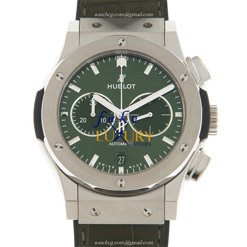 Hublot Classic Fusion 541.NX.8970.LR Replica Watch Green Dial Automatic Titanium - Luxury Replica Watch
