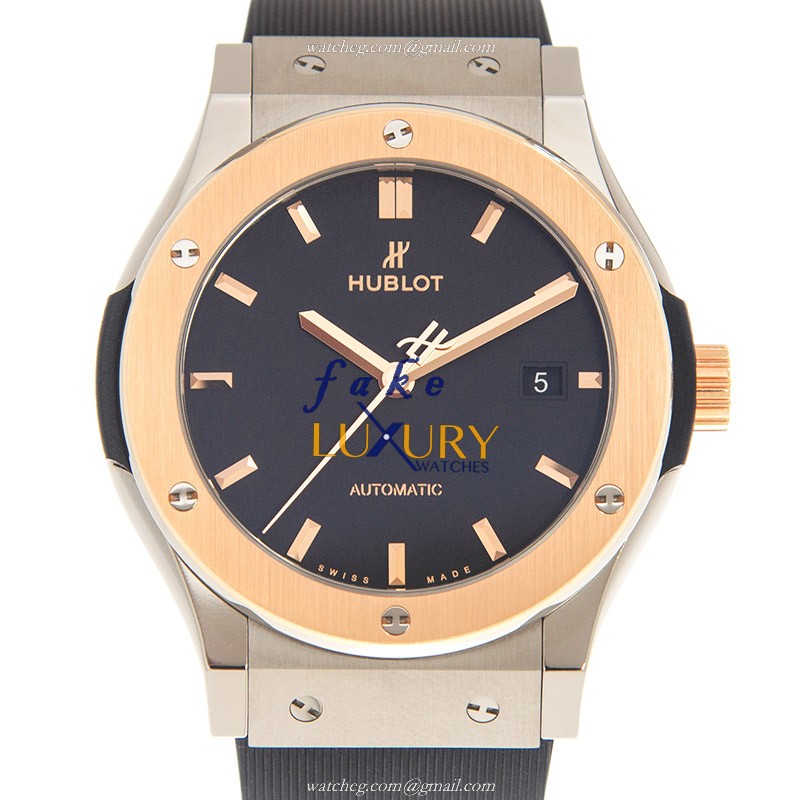 Hublot 542.NO.1181.RX Classic Fusion Auto 18kt Rose Gold Titanium Replica Watch - Luxury Replica Watch