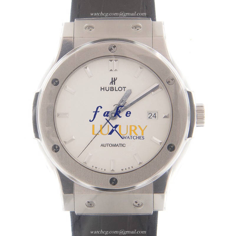 -542.NX.2611.LR Hublot Classic Fusion Automatic Replica Watch - Stainless Steel - White Dial - Luxury Replica Watch