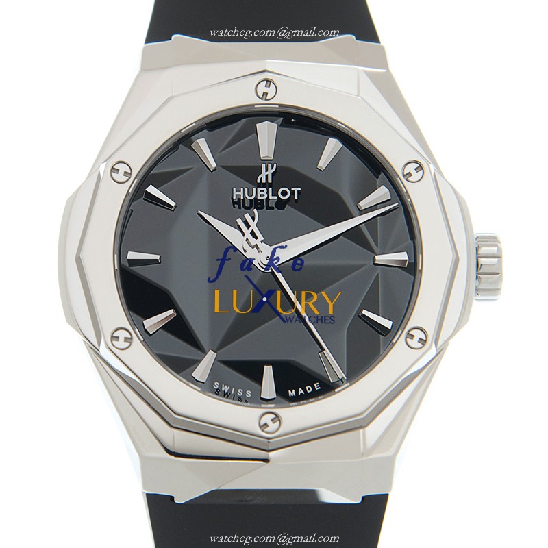 Hublot Classic Fusion Replica Watch 550.NS.1800.RX.ORL19 Automatic Titanium 40mm Black Dial Rubber - Luxury Replica Watch