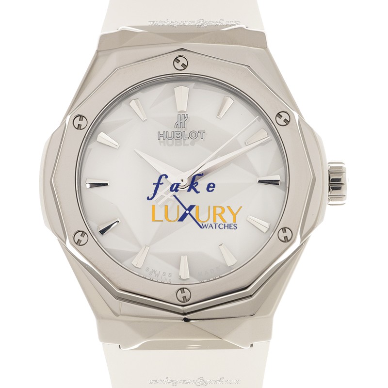 Hublot 550.NS.2200.RW.ORL20 Automatic Titanium Replica Watch - White Dial & Rubber Strap - 42H - Luxury Replica Watch