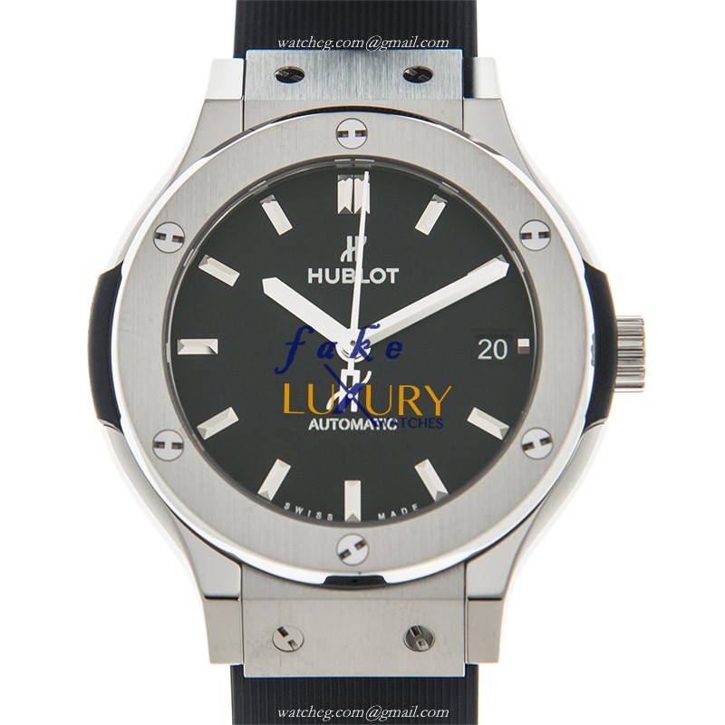 Hublot 565.NX.1171.RX CLASSIC FUSION Automatic Titanium | Black Dial | Rubber Strap Replica Watch - Luxury Replica Watch