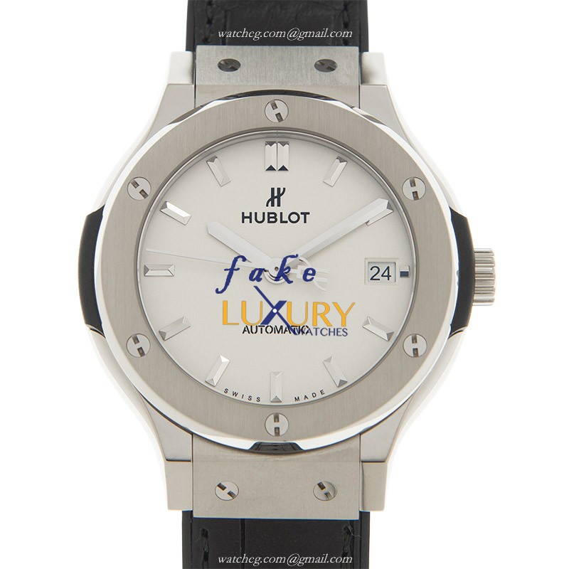 Hublot 565.NX.2611.LR Classic Fusion Auto, Stainless Steel Case, Blue Dial, Alligator Strap - Luxury Replica Watch