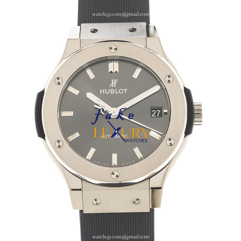 Hublot 565.NX.7071.RX CLASSIC FUSION Automatic Titanium | Gray Dial | Rubber Strap Replica Watch - Luxury Replica Watch