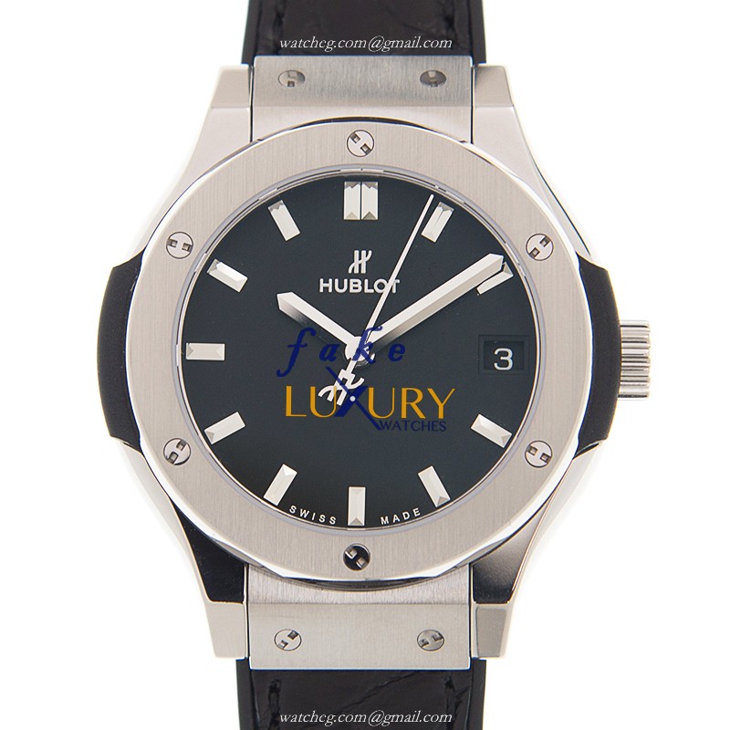Hublot 581.NX.1171.LR CLASSIC FUSION Quartz Stainless Steel - Black Dial Replica Watch - Luxury Replica Watch