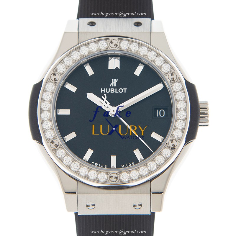 Hublot 581.NX.1171.RX.1104 Quartz Titanium Diamond Bezel Replica Watch - Luxury Replica Watch