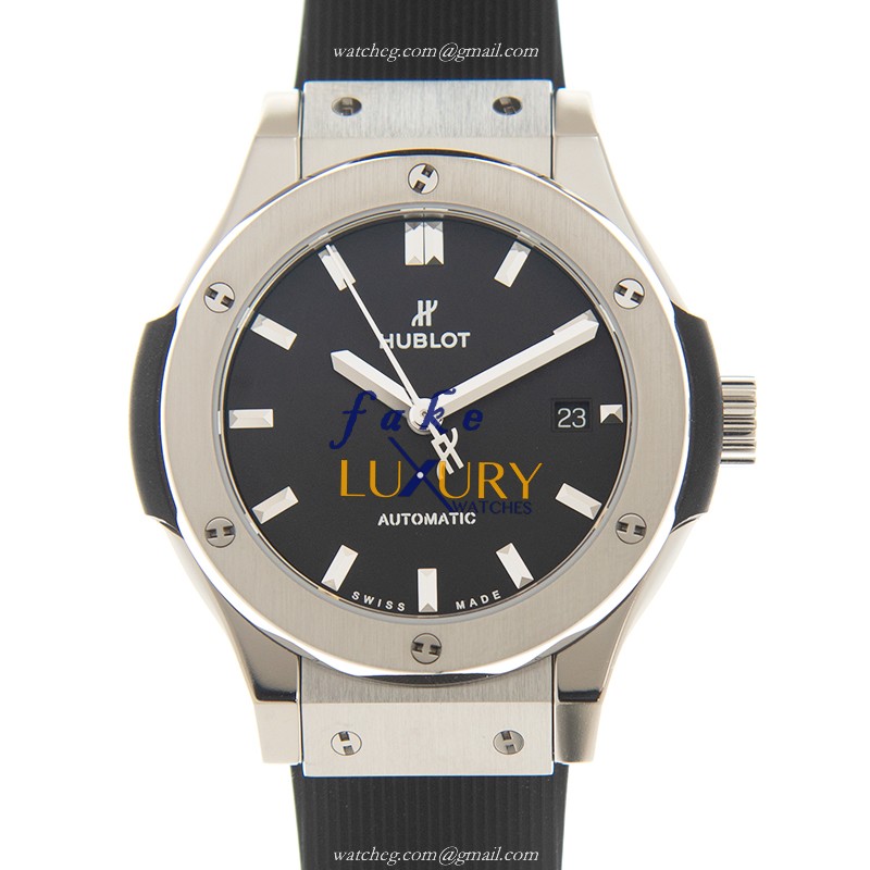 Hublot 582.NX.1170.RX CLASSIC FUSION Automatic Titanium Replica Watch - Swiss Movement, Black Dial - Luxury Replica Watch