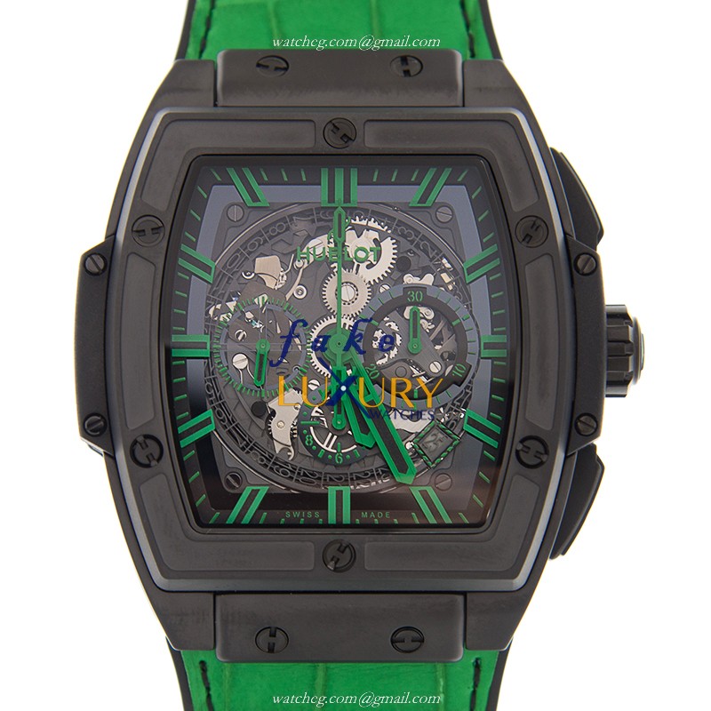 Hublot 601.CG.0190.LR Replica Watch - Automatic Movement, Black Dial, Steel Case, Alligator Strap - Luxury Replica Watch