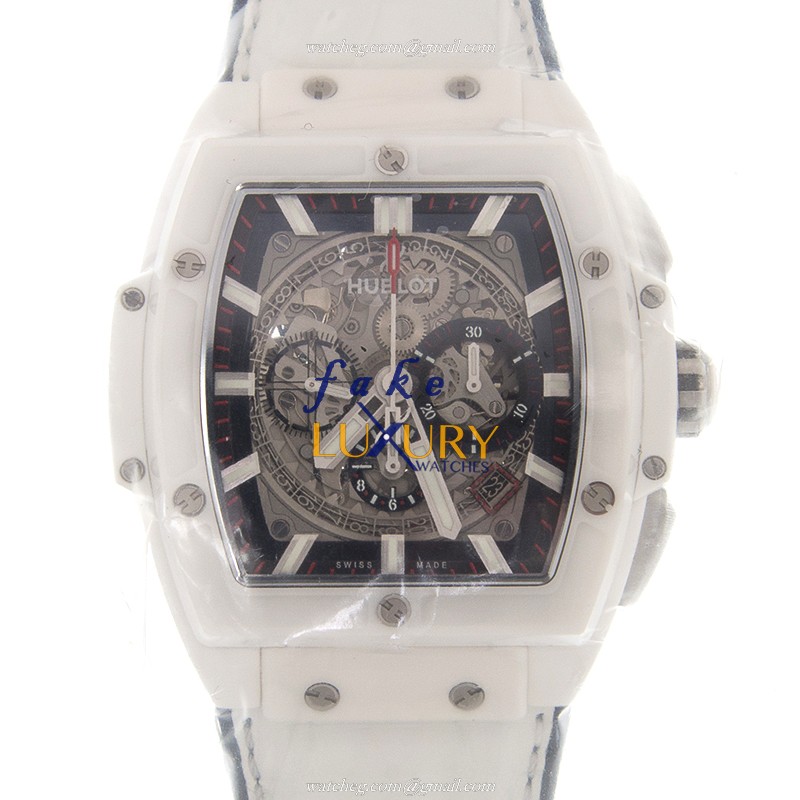 Hublot 601.HX.0173.LR Replica Watch - Automatic Ceramic Movement, Silver Dial, White Rubber Strap - Luxury Replica Watch