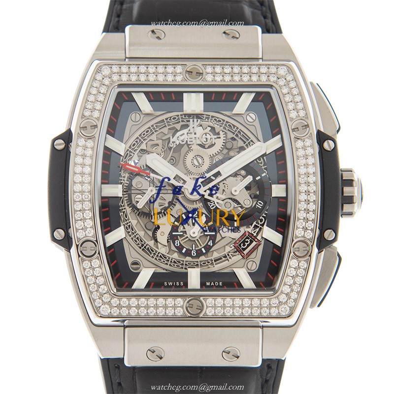 Hublot 601.NX.0173.LR.1104 Automatic Titanium Diamond Replica Watch | Swiss Movement | Silver Dial - Luxury Replica Watch