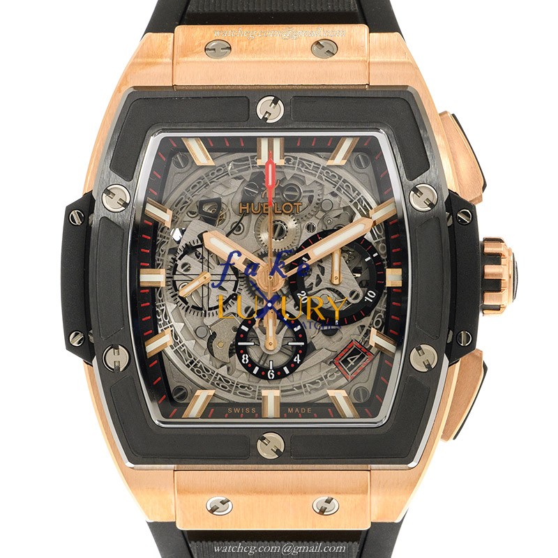 Hublot 641.OM.0183.RX Spirit of Big Bang Replica Watch, Automatic, Transparent Dial, 18kt Rose Gold - Luxury Replica Watch