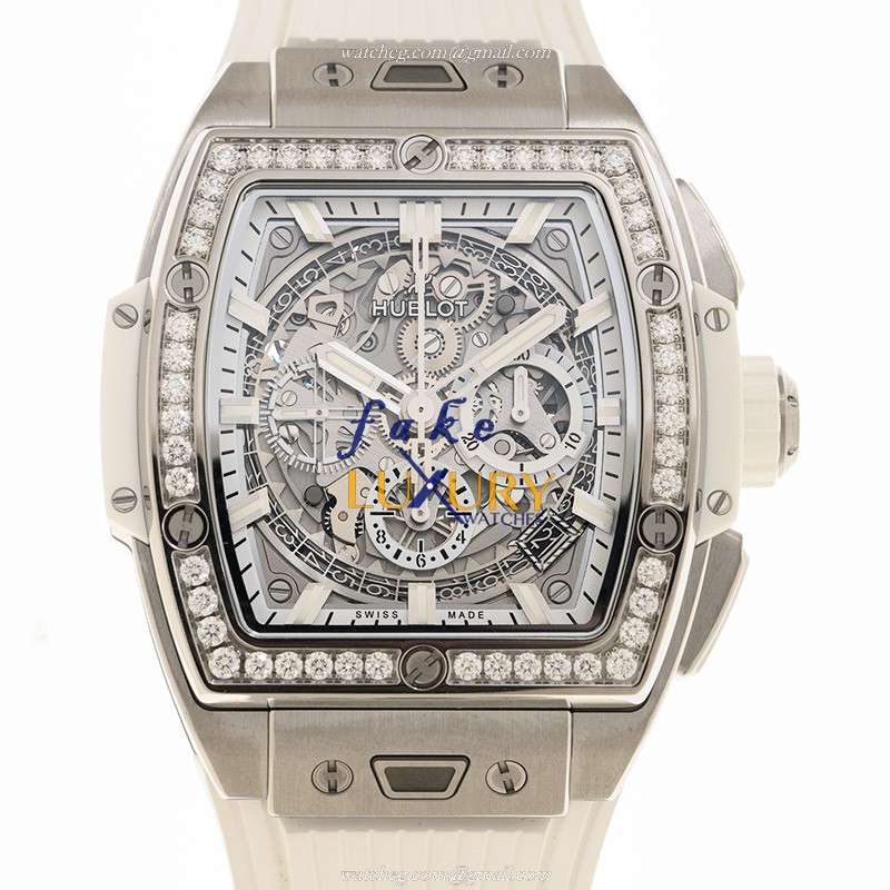Hublot 642.NE.2010.RW.1204 Big Bang Auto Titanium & Diamond Clone Watch, Swiss Movement - Luxury Replica Watch
