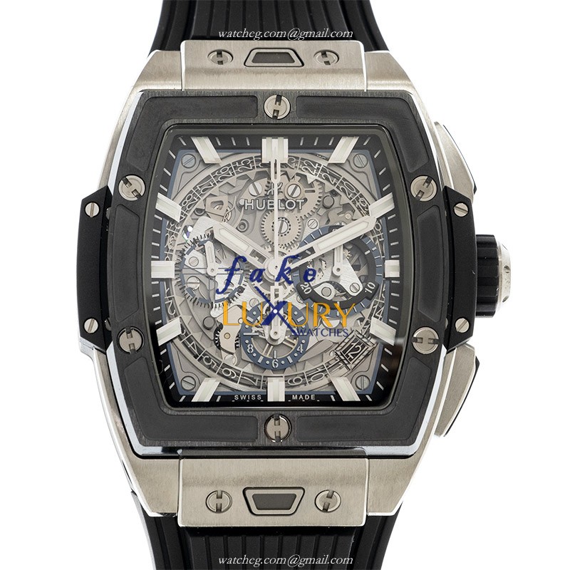 Hublot 642.NM.0170.RX SPIRIT OF BIG BANG Automatic Titanium | Silver Dial | Black Rubber Strap - Luxury Replica Watch