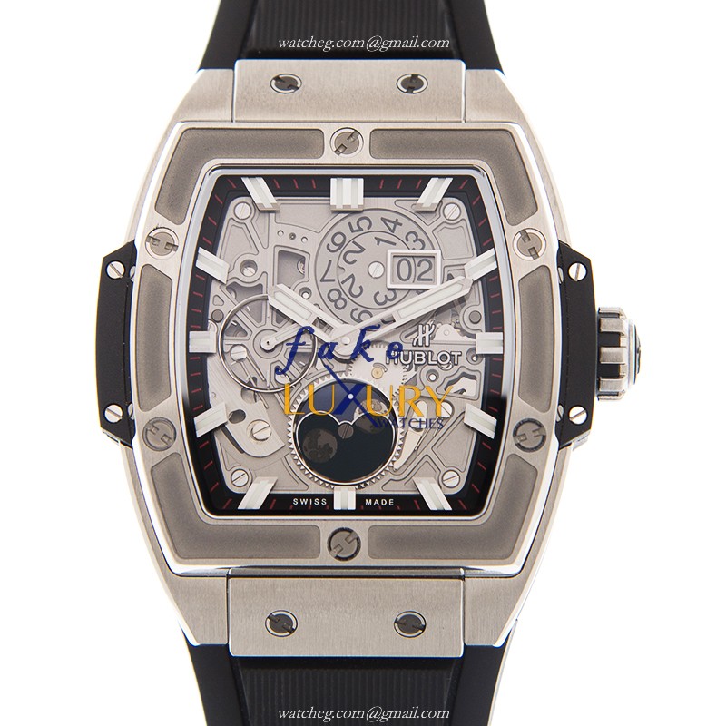 Hublot 647.NX.1137.RX Automatic Titanium Replica Watch - Silver Dial, Rubber Strap - Luxury Replica Watch
