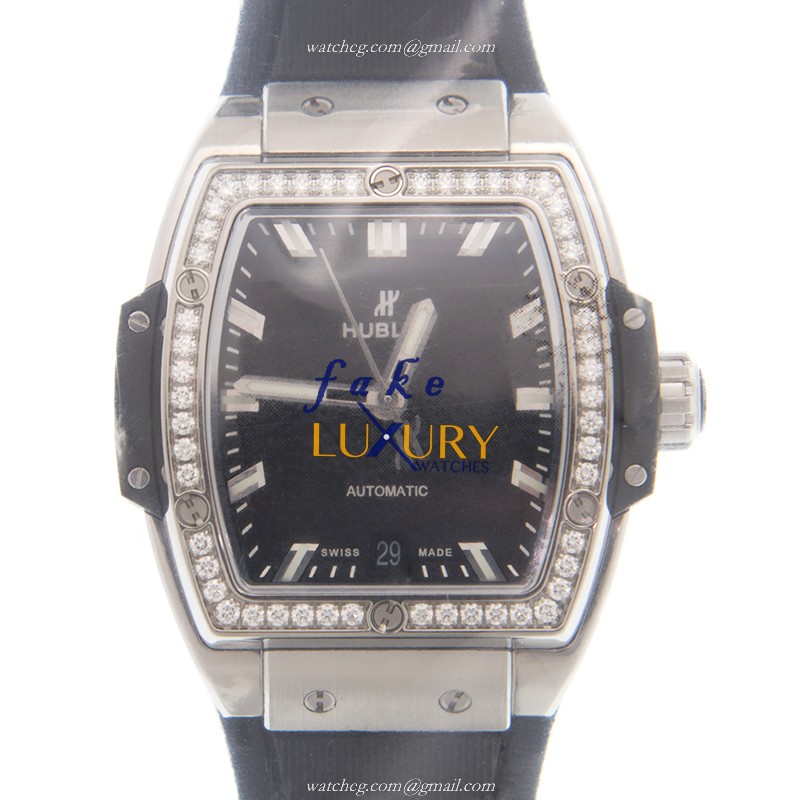 Hublot 665.NX.1170.RX.1204 Automatic Titanium Black Dial Black Rubber Strap Replica Watch - Luxury Replica Watch