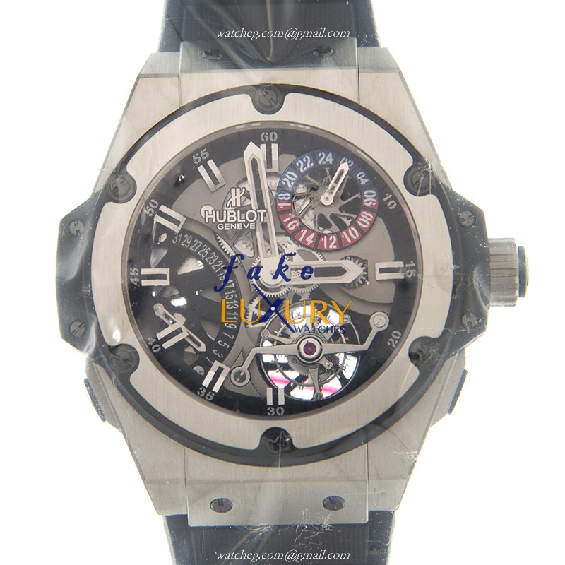Hublot 706.ZX.1170.RX King Power Unico Replica Watch, Manual Wind, Silver Dial, Zalium Case - Luxury Replica Watch
