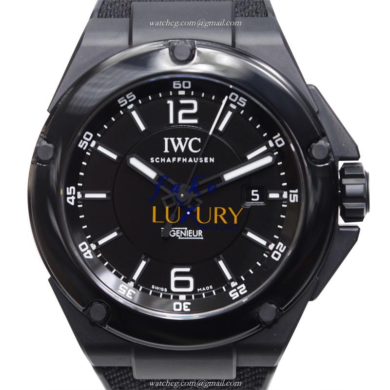 IWC IW322503 Ingenieur - Replica Watch - Automatic - Ceramic Case - Black Dial - Fabric Strap - Luxury Replica Watch