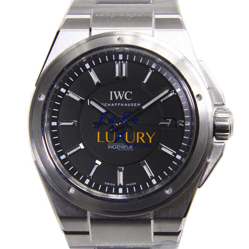IW323902 - IWC Ingenieur Replica Watch Automatic Stainless Steel Black Dial - Luxury Replica Watch