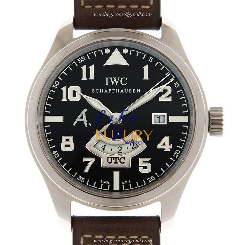IWC IW326102 PILOTS - Replica Watch - 44mm - Automatic - Brown Dial - 18kt White Gold Case - Luxury Replica Watch