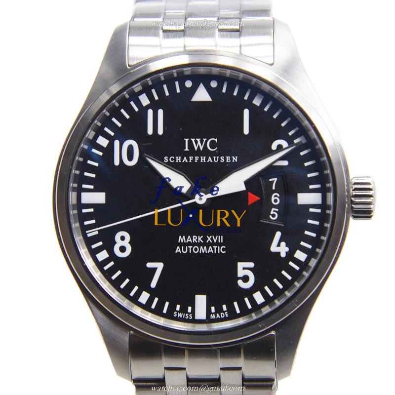 IWC IW326504 Replica Watch, Automatic Movement, Black Dial, Steel Bracelet - Luxury Replica Watch