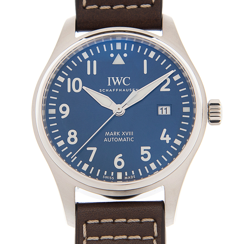 IWC IW327010 Replica Watch, Blue Dial, Stainless Steel Case, Brown Cowhide Strap, Automatic - Luxury Replica Watch