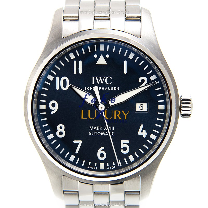 IWC IW327014 Pilots Automatic Blue Dial Steel Replica Watch - Luxury Replica Watch