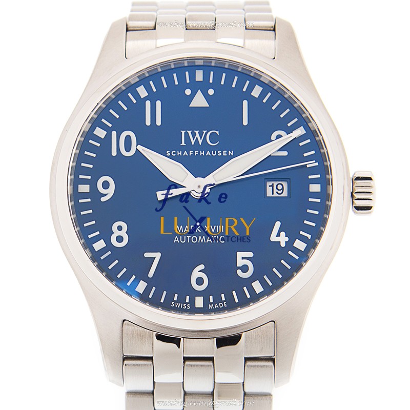 IWC IW327016 Pilots Replica Watch, Automatic Movement, Blue Dial, Steel Case - Luxury Replica Watch