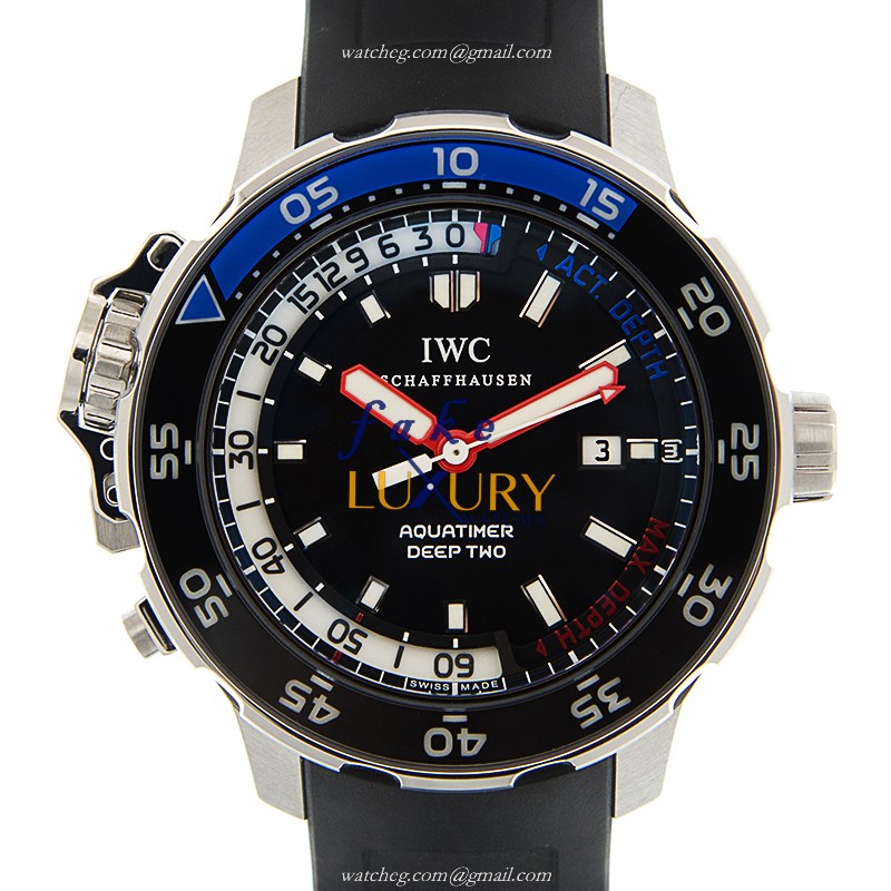 IWC IW354702 Aquatimer Replica Watch, Automatic Movement, Black Dial, Steel Case - Luxury Replica Watch